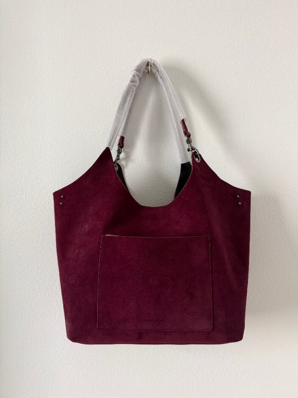 NWT Rebecca Minkoff The Perfect Tote Burgundy Shoulder Bag Boho Rocker